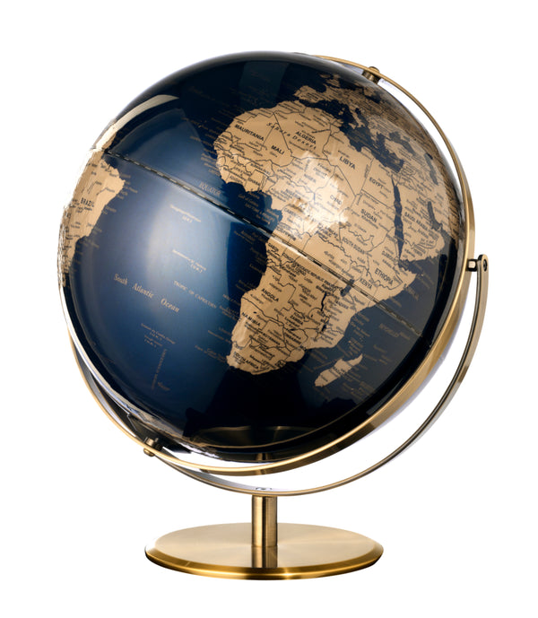 TRK Globe Terrestre Juri-Globe Terrestre-Troika-Bleu / Bronze-Papeterie du Dôme