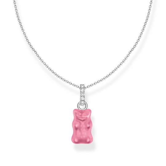TSB Chaîne Haribo Ours d'or avec pendentif & pierres-Bijoux-Thomas Sabo-Argent-Rose-45 cm-Papeterie du Dôme