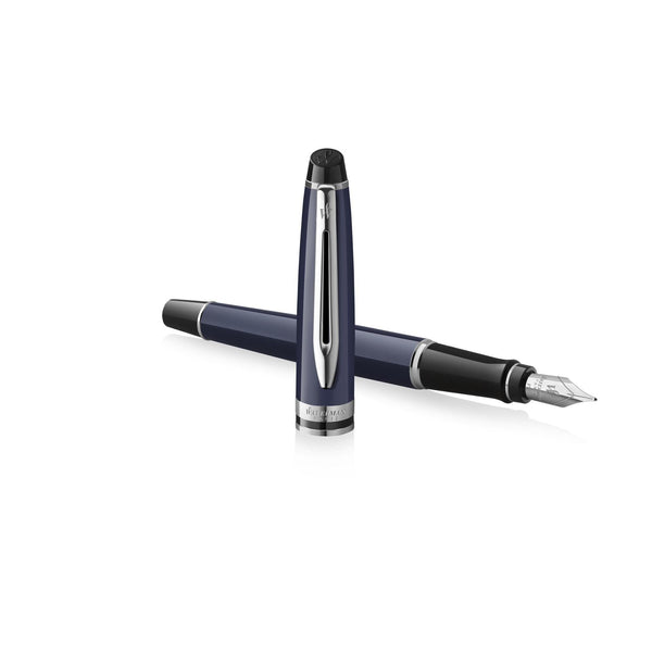 WMN Expert Bleu Chromé Stylo Plume-Stylo Plume-Waterman-Papeterie du Dôme
