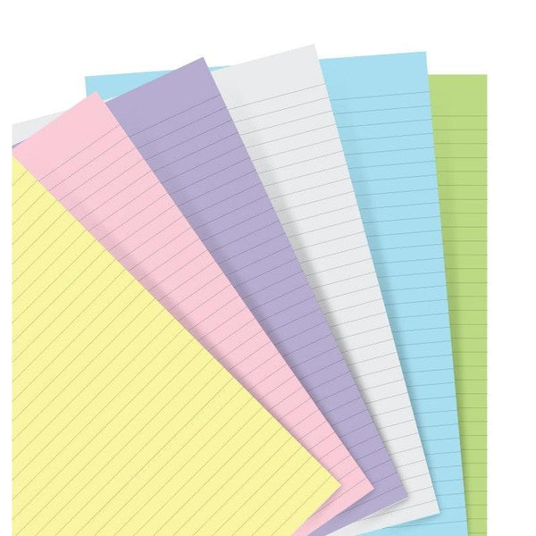 FFX Recharge Personal Feuilles Lignées Pastel Assorties-Recharge-Filofax-Papeterie du Dôme