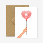ATW Carte double-Greeting Card-All The Ways To Say-Amour & amitié-Heart Balloon-Papeterie du Dôme