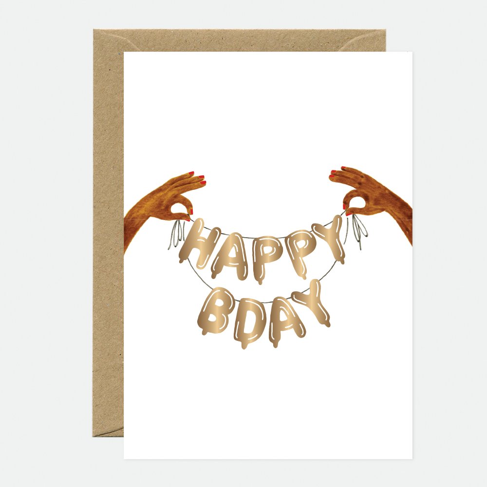 ATW Carte double-Greeting Card-All The Ways To Say-Anniversaire-Ballons-Papeterie du Dôme