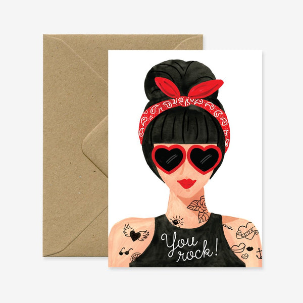 ATW Carte double-Greeting Card-All The Ways To Say-Pour tous les jours-Hipster Girl-Papeterie du Dôme