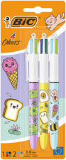 BIC Stylo Bille 4 Couleurs Kawaii-Stylo Bille-Bic-Papeterie du Dôme