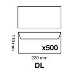 CLT Enveloppes Auto-Adhésives 110x220 BTE 500-Enveloppe-Clairefontaine-Papeterie du Dôme