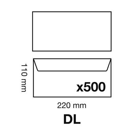 CLT Enveloppes Auto-Adhésives 110x220 BTE 500-Enveloppe-Clairefontaine-Papeterie du Dôme