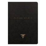 CLT Flying Spirit Carnet Piqure Textile A5 96p Noir-Carnet-Clairefontaine-Papeterie du Dôme