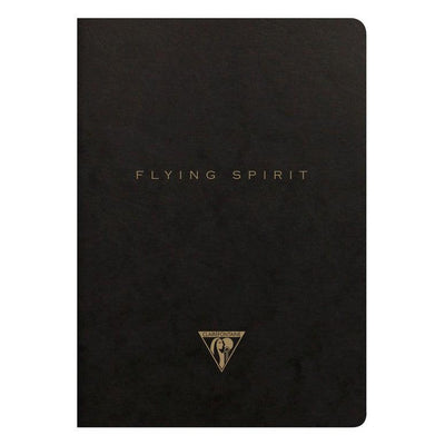 CLT Flying Spirit Carnet Piqure Textile A5 96p Noir-Carnet-Clairefontaine-Papeterie du Dôme