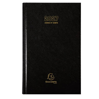 EXA Agenda Bureau Carré Euros et Cents Journalier-Agenda-Exacompta-2027-Noir-Papeterie du Dôme