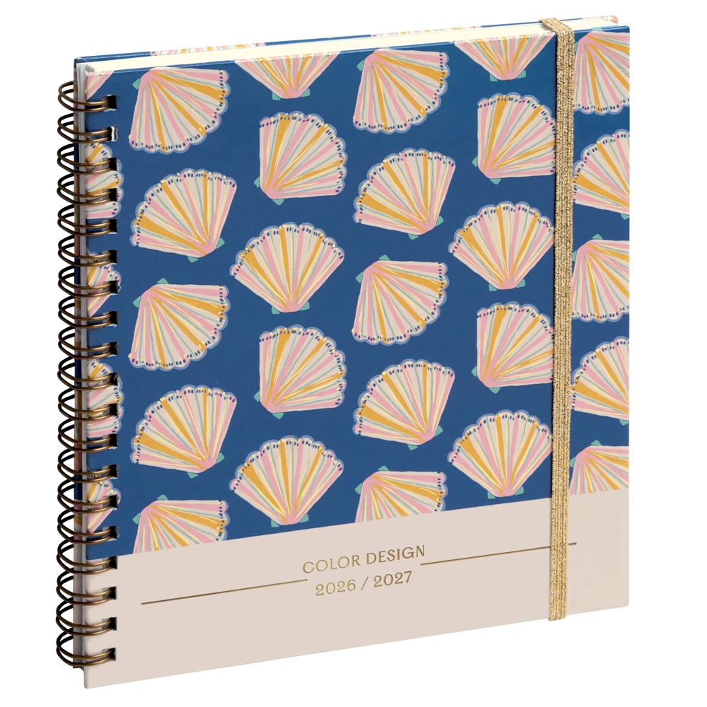 EXA Agenda SAS Semainier Lady 18S Color Design-Agenda-Exacompta-2026-2027-Coquillages-Papeterie du Dôme