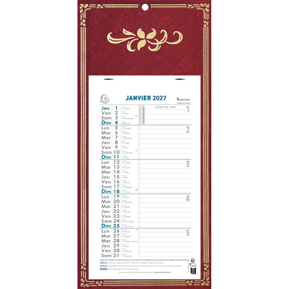 EXA Calendrier Mensuel Support Skytos 19x41-Calendrier-Exacompta-Papeterie du Dôme