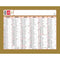 EXA Neutral Tricolor Calendar 13x17