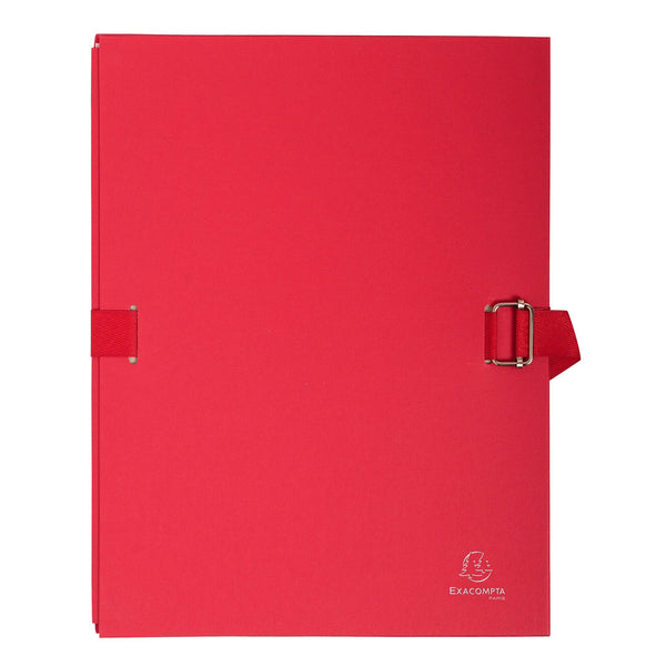 EXA Chemise à Sangle Rabat papier-Classement-Exacompta-Rouge-Papeterie du Dôme