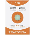 EXA Étui 100 Bristol 148x210-Bristol-Exacompta-Quadrillé 5x5 perforé Couleurs assorties-Papeterie du Dôme