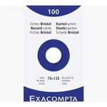 EXA Étui 100 Bristol 75x125-Bristol-Exacompta-Uni-Papeterie du Dôme
