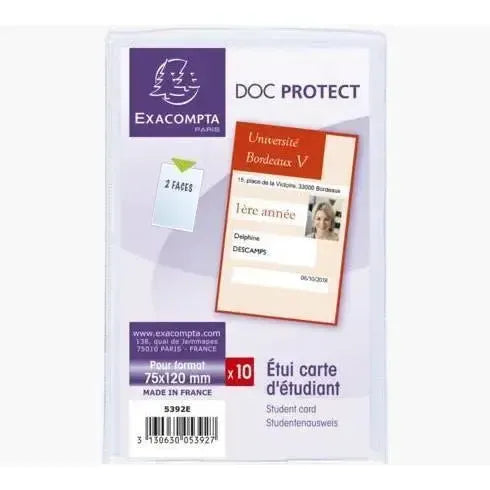 EXA Étui Carte Étudiante-Étuis de protection-Exacompta-Papeterie du Dôme