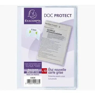 EXA Étui Nouvelles Carte grise-Étuis de protection-Exacompta-Papeterie du Dôme