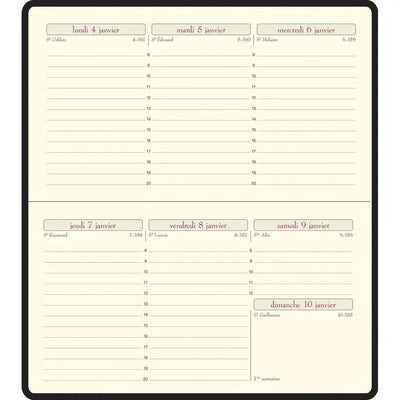 EXA Recharge Agenda Temporel 16 Semainier-Recharge Agenda-Exacompta-Papeterie du Dôme