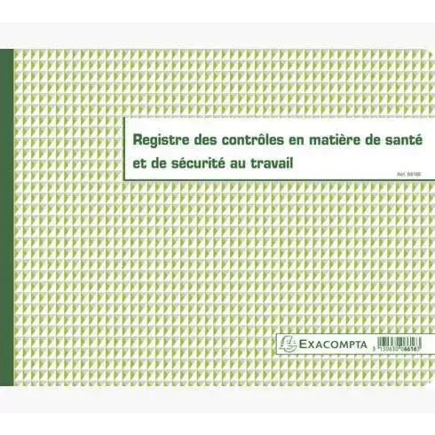 EXA Registre des Contrôles de Santé et de Sécurité 24x32-Registre-Exacompta-Papeterie du Dôme