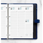 FFX A4 Agenda Semaine/2pages Verticale 5 Langues avec Heures-Recharge Agenda-Filofax-Papeterie du Dôme