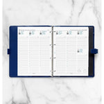FFX A4 Agenda Semaine/2pages Verticale 5 Langues avec Heures-Recharge Agenda-Filofax-Papeterie du Dôme