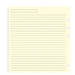FFX A5 Accessoire Feuilles lignées crème x25-Recharge-Filofax-Papeterie du Dôme