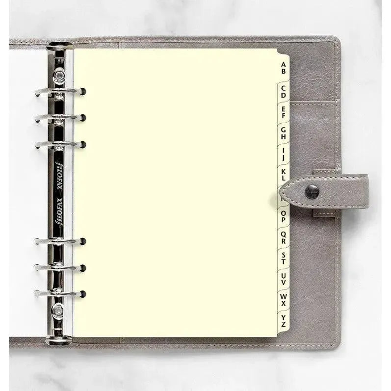 FFX A5 Accessoire Index Alphabétique 2 Lettres Creme-Recharge-Filofax-Papeterie du Dôme