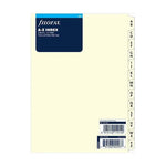 FFX A5 Accessoire Index Alphabétique 2 Lettres Creme-Recharge-Filofax-Papeterie du Dôme