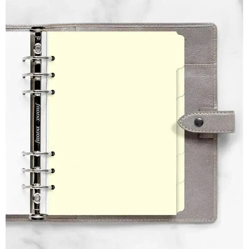 FFX A5 Accessoire Index Vierge Crème-Recharge-Filofax-Papeterie du Dôme