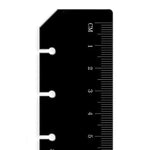 FFX A5 Accessoire Reglette Marque Page Noire-Recharge-Filofax-Papeterie du Dôme