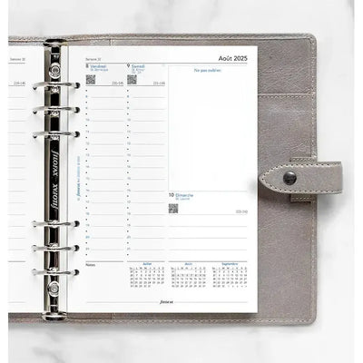 FFX A5 Agenda Août à Juillet Semaine/2 Pages Vertical FR-Recharge-Filofax-Papeterie du Dôme