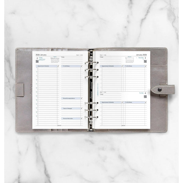FFX A5 Agenda Business 1 Jour Page GB-Recharge Agenda-Filofax-Papeterie du Dôme