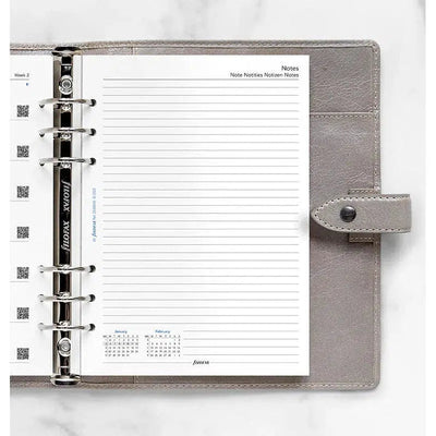 FFX A5 Agenda Semaine/1Page + Notes 5 Langues sans Heures-Recharge Agenda-Filofax-Papeterie du Dôme