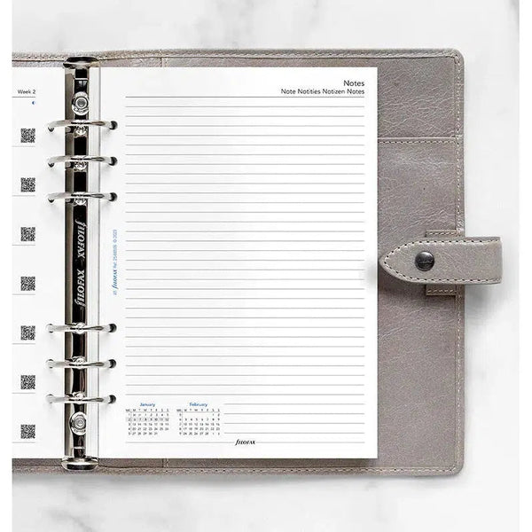 FFX A5 Agenda Semaine/1Page + Notes 5 Langues sans Heures-Recharge Agenda-Filofax-Papeterie du Dôme