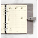 FFX A5 Agenda semaine/2 pages verticale. 5 langues Crème-Recharge Agenda-Filofax-Papeterie du Dôme
