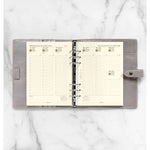 FFX A5 Agenda semaine/2 pages verticale. 5 langues Crème-Recharge Agenda-Filofax-Papeterie du Dôme