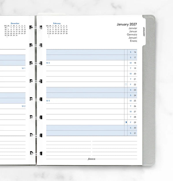 FFX A5 Recharge Notebook Planner Mensuel-Recharge Notebook-Filofax-Papeterie du Dôme