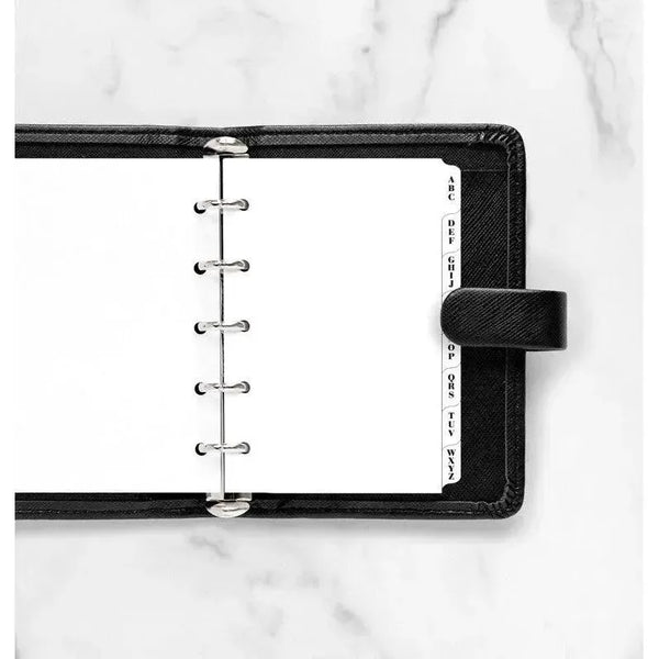 FFX Mini Accessoire Alphabétique 3 Lettres Blanc-Recharge Agenda-Filofax-Papeterie du Dôme