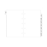 FFX Mini Accessoire Alphabétique 3 Lettres Blanc-Recharge Agenda-Filofax-Papeterie du Dôme