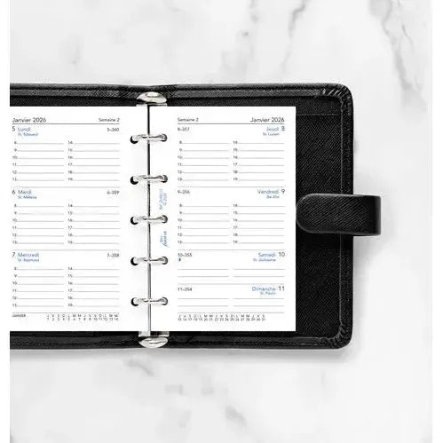 FFX Mini Agenda Semaine/2Pages FR-Recharge Agenda-Filofax-Papeterie du Dôme