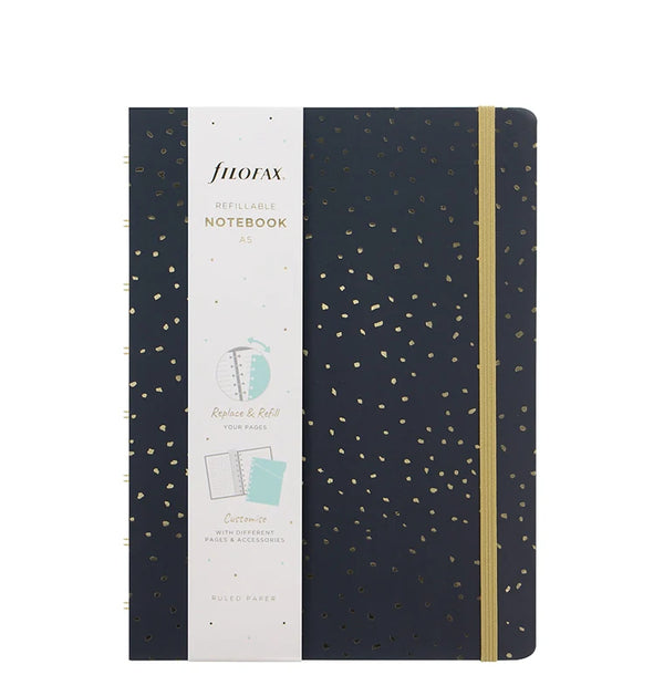 FFX Notebook Confetti A5-Notebook A5-Filofax-Charcoal-Papeterie du Dôme