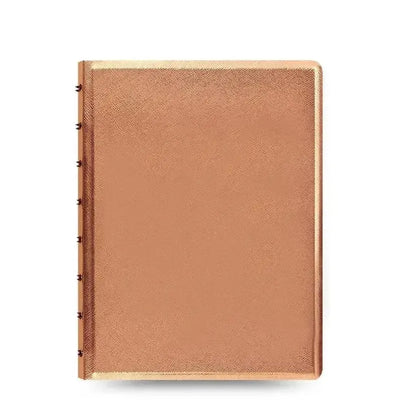 FFX Notebook Saffiano Metallics A5-Notebook A5-Filofax-Or Rose-Papeterie du Dôme