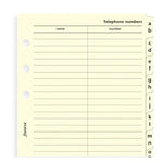 FFX Personal A-Z Slimline Index Creme-Recharge-Filofax-Papeterie du Dôme