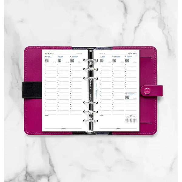 FFX Personal Agenda Août à Juillet Semaine/2 Pages Vertical FR-Recharge-Filofax-Papeterie du Dôme