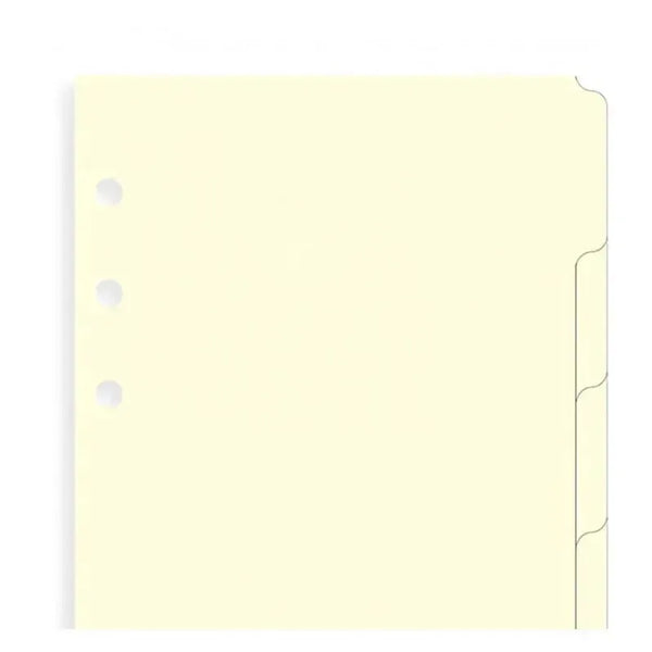 FFX Personal Intercalaires 6 Positions Creme-Recharge-Filofax-Papeterie du Dôme