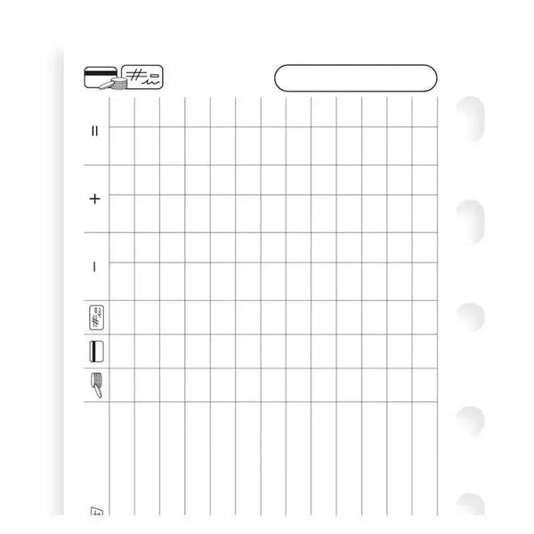 FFX Pocket Accessoire Feuilles Finances Symboles-Recharge-Filofax-Papeterie du Dôme