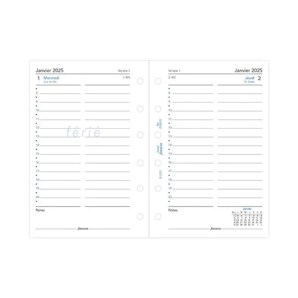 FFX Pocket Agenda 1 jour/page-Recharge-Filofax-Papeterie du Dôme