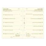 FFX Pocket Agenda semaine/1 page en 4 langues - crème-Recharge-Filofax-Papeterie du Dôme