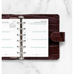 FFX Pocket Agenda semaine/2pages sans heures Blanches-Recharge-Filofax-Papeterie du Dôme
