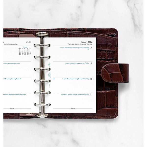 FFX Pocket Agenda semaine/2pages sans heures Blanches-Recharge-Filofax-Papeterie du Dôme